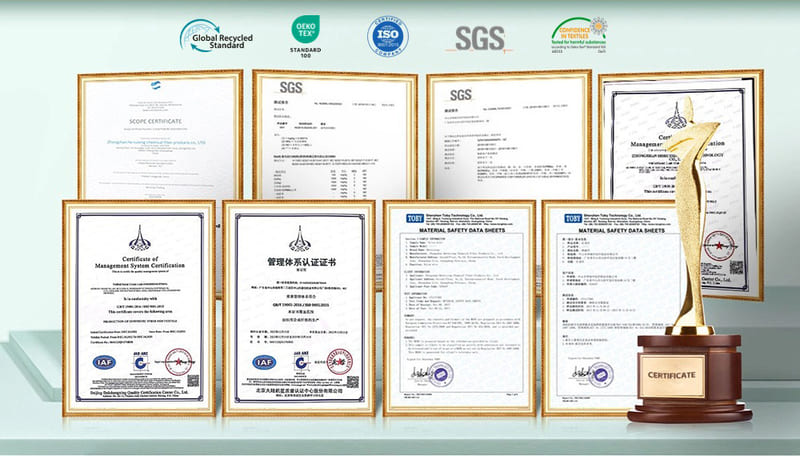 TPU monofilament certificate
