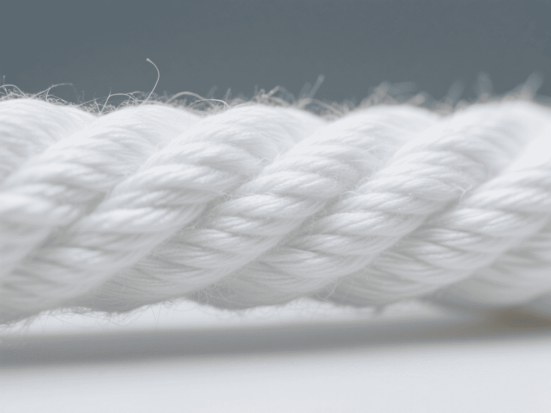 Polyester twisted yarn under the microscope