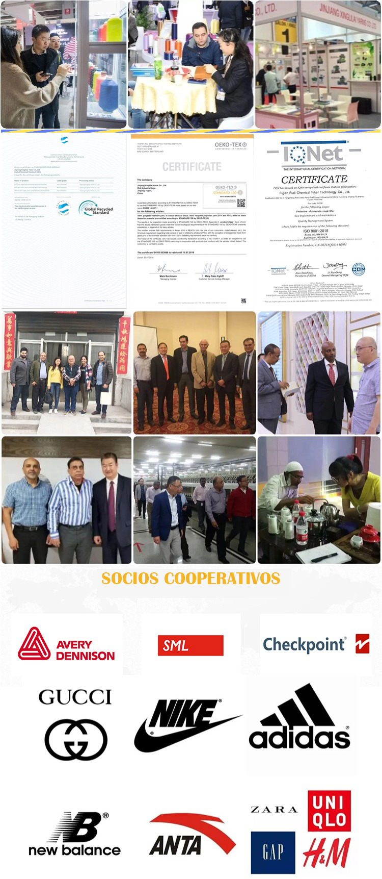 Exposición y socios de fabricantes de hilo retorcido de poliéster Exposición y socios de fabricantes de hilo retorcido de poliéster