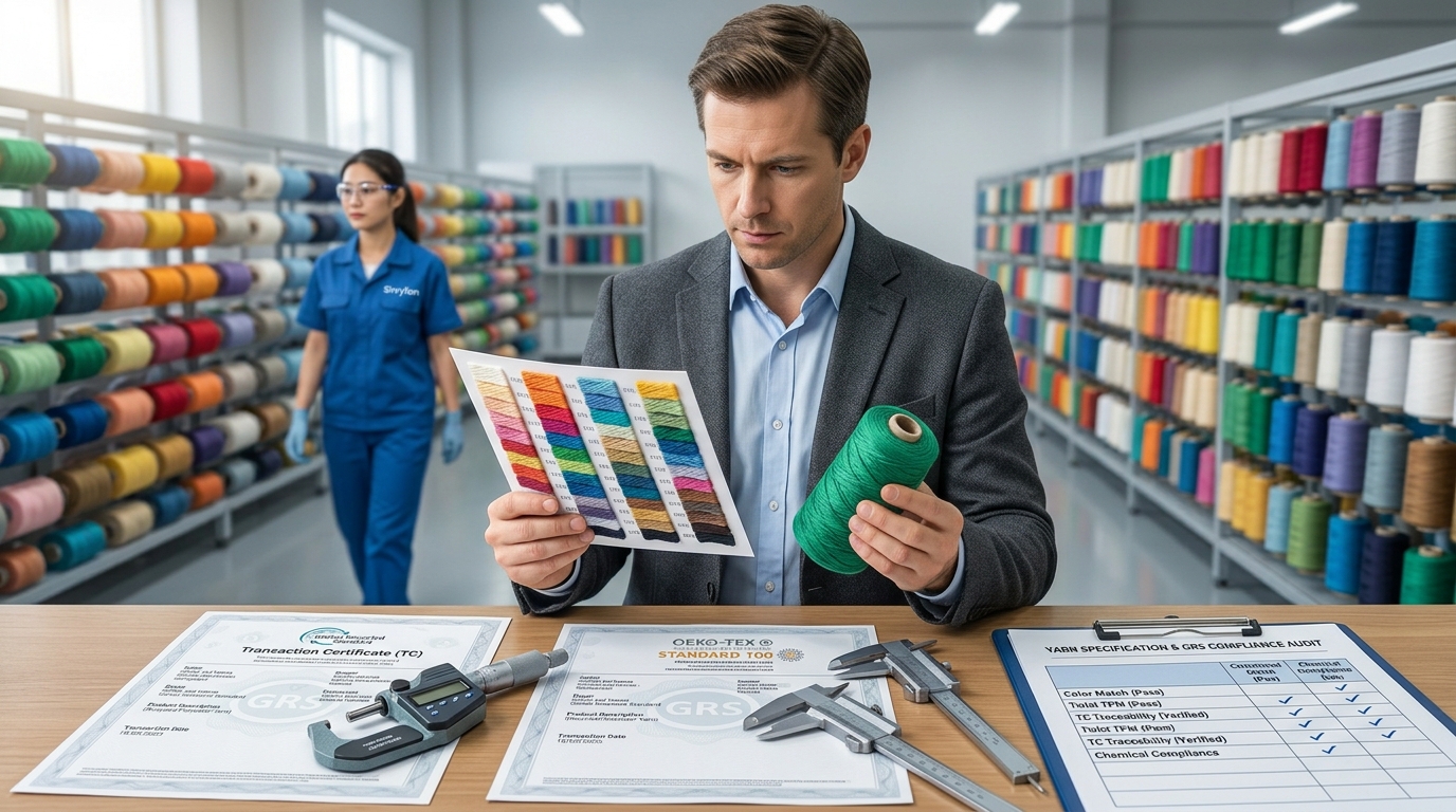Recycled Polyester Yarn Suppliers Procurement Inspection